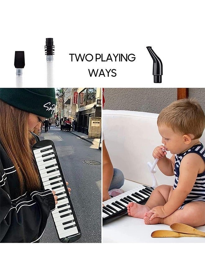 Bukela 32 Keys Double Tubes Mouthpiece Air Piano Keyboard Musical Instrument with Carrying Bag 32 Keys, Black. - Image 4